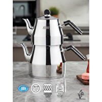 Fms Mega Maxi Boy Çelik Çaydanlık Siyah 4074