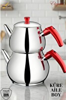 Elegant Küre Aile Boy Bakalit Kulplu Çaydanlık Takımı Elma Şekeri