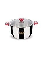 Fms 1024KRM İdeal Çelik 24 CM Derin Tencere Kırmızı