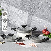 Emsan Fortis Granit 6 Parça Sahan Seti Gri