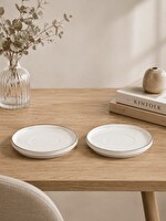 Kütahya Porselen Bone Desire 12 CM Platin Yaldızlı 2'li Çay Tabağı