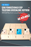 Piyatech SS-001C 48 Bölmeli Ahşap Masaüstü Düzenleyici Organizer