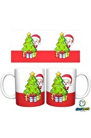 Ghostbastır Design Çam Ağaçlı Noel | Yılbaşı Kupa Bardak - 1 Adet K0543