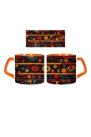 Ghostbastır Design Çiçekli Kupa Bardak - 1 Adet 0112