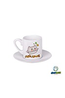 Ghostbastır Design Pusheen Türk Kahvesi Fincanı 0164