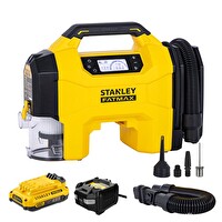 Stanley SXVI02001A 12V/18V 2Ah Li-ion Şarjlı 160 PSI Dijital Göstergeli Lastik-Yatak Şişirme Pompası ve Araç Süpürgesi