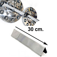 Mega Oto Market Universal Piramit Jant Kapağı Fırfırı 4'lü Set 30 CM Krom Metal Profil-Piramit Fırfır