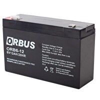 Orbus ORB6-12 6 Volt 12 Amper 6V 12A (150x50x94 MM) Kuru Akü - Üretim Yılı: 2024