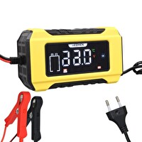 Electroon Ucomen UC-C120501B Sarı 12 Volt 6 Amper LCD Göstergeli Akıllı Akü Şarj Cihazı