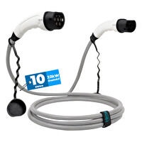 Hims EMEF-22T2-GB-10 22kW Tip 2 Soketli Gri Elektrikli Araç Şarj Kablosu - 10M