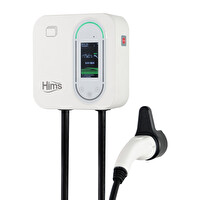 Hims HCDKB-22 22kw Destekli 5M Kablolu Smart Beyaz Elektrikli Araç Şarj İstasyonu