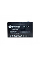 Solinved 9AH 12V Ups Ve Alarm Aküsü