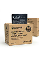 Solinved 9AH 12V Ups Ve Alarm Aküsü 10 Adet