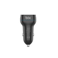 Bix BX-CCP36WT 36W QC 3.0 Usb PD Siyah Araç İçi Hızlı Şarj Adaptörü