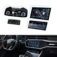 Engo Audi A7 Ekran Koruyucu Set Multimedya Kumanda Gösterge Klima