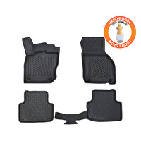 Pikas Skoda Octavia 2020 ve Sonrası Havuzlu 4D Siyah Paspas Takımı - Araç Kokusu