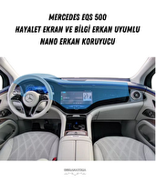 Uniqanatolia Mercedes EQS 500 Hayalet ve Bilgi Ekran Uyumlu Nano Ekran Koruyucu