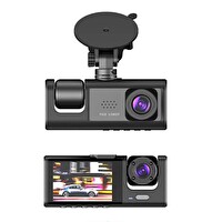 ScHitec Trafik Kaydedici Dikiz Aynası Üç Kameralı 170° Geniş Açı Full HD 1080P Araç İçi Kamera C309