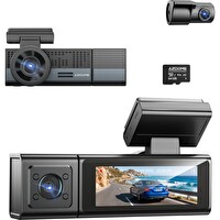Azdome M500 4K 3 Kameralı Araç İçi Kamera
