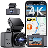 Vantrue Element2 Pro 4K UHD + 2.5K QHD 5GHz Wi-Fi Araç İçi Kamera