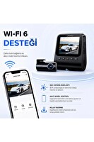 Lingdu V620 4K 4K + FHD Çift Kamera ADAS WiFi 6 GPS Hareket ve Darbe Algılama Araç Kamerası