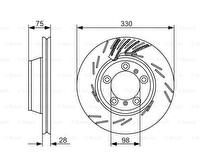 Bosch Panamera Astarlı L Arka Disk - 0 986 479 732