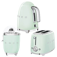 Smeg Pastel Yeşil Kettle 1x2 Ekmek Kızartma Makinesi ve Narenciye Sıkacağı Seti