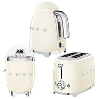 Smeg KLF03CREU Krem Kettle TSF01CREU 1x2 Ekmek Kızartma Makinesi ve CJF01CREU Narenciye Sıkacağı Seti