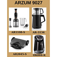 Arzum 9027 Pro Blackline Siyah Eco Set