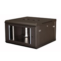Lande 6U 19" 600x600 MM Duvar Tipi Rack Kabinet - Siyah