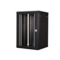 Lande - 18U 19" 600x600 MM Duvar Tipi Rack Kabinet - Siyah