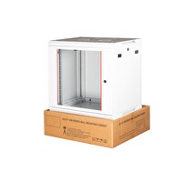 Lande - 12U 19" 600x450 MM Demonte Duvar Tipi Rack Kabinet - Açık Gri