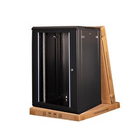Lande - 18U 19" Duvar Tipi Rack Kabinet Genişlik: 600 MM Derinlik: 450 MM Siyah (Demonte)