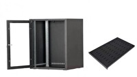 Setrack 19" 7U 600x600 Duvar Tipi Rack Kabinet - Sabit Raf