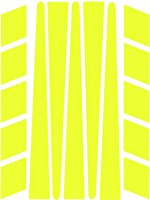 Çınar Extreme Şerit Şeklinde Floresan Sarı Sticker