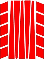 Çınar Extreme Şerit Şeklinde Reflektif Kırmızı Sticker