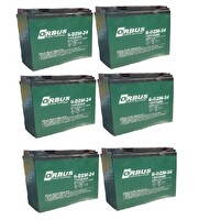 Orbus 12V 24 Amper Dik Elektrikli Bisiklet Aküsü - 6'lı Paket