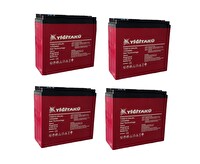 Yiğit Akü 12 Volt 24 Amper 24Ah 4'lü Paket Jel Akü 169x179x78 MM - Üretim Yılı: 2026