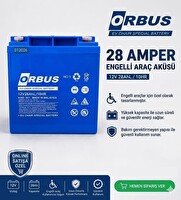 Orbus 12 Volt 28 Ah Engelli Araç Aküsü