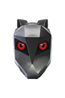 Zampago Sert Kasa USB Şarj Girişli Karbon Fiber LED Kırmızı Göz Maskeli Motosiklet Sırt Çantası