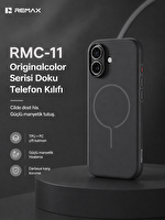 Remax RMC-11 Apple iPhone 17 MagSafe Uyumlu Metal Tuşlu Premium Kılıf Siyah