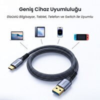 VegGieg USB 3.0 to USB-C Örgülü Type-C 5Gbps Data ve Şarj Kablosu - 3 Metre