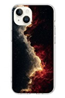 Le Balvo iPhone 13 - 14 Uyumlu Uzay Boşluğu Baskılı Silikon Kılıf