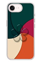 Le Balvo iPhone 17e Uyumlu Modern Yonca Renkleri Baskılı Silikon Kılıf