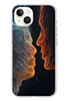 Le Balvo iPhone 13 - 14 Uyumlu Kavuşan Çizgiler Baskılı Silikon Kılıf