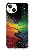 Le Balvo iPhone 13 - 14 Uyumlu Renkli Yollar Baskılı Silikon Kılıf