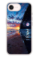 Le Balvo iPhone 17e Uyumlu Deniz Günbatımı Baskılı Silikon Kılıf