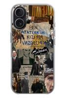 Le Balvo iPhone 17 Uyumlu Ben Atatürk Kızıyım Baskılı Silikon Kılıf