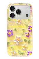 Le Balvo iPhone 17 Pro Uyumlu Mor Papatyalar Baskılı Silikon Kılıf
