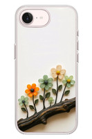 Le Balvo iPhone 17e Uyumlu Dalda Açan Çiçekler Baskılı Silikon Kılıf